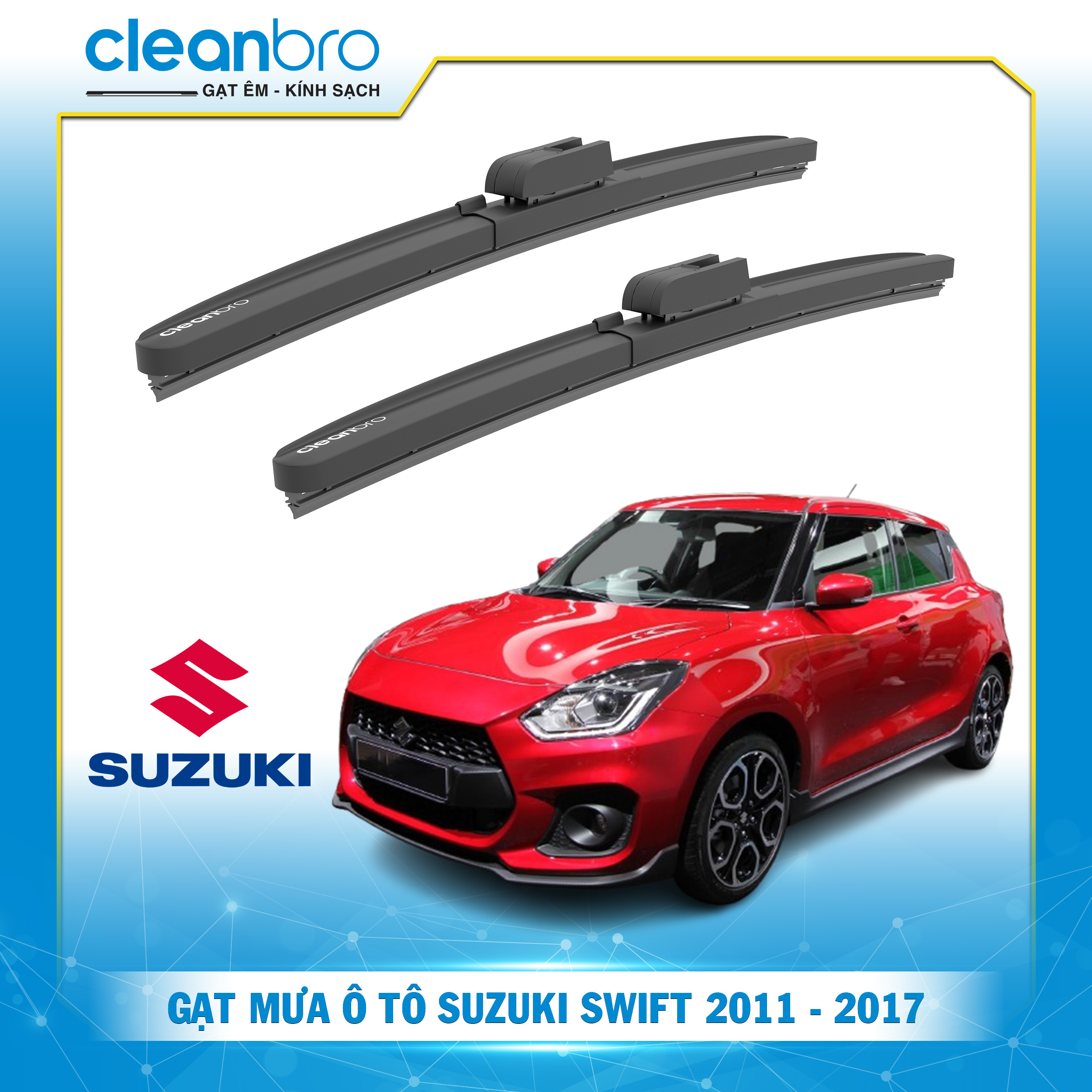 Gạt mưa ô tô  hiệu ứng lá sen Suzuki Swift [2011-2017]